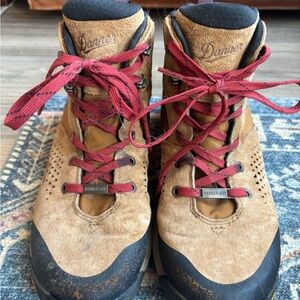 Danner Women's Tan Athletic Shoes with Red Laces